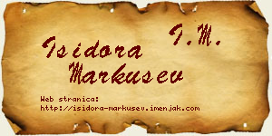 Isidora Markušev vizit kartica